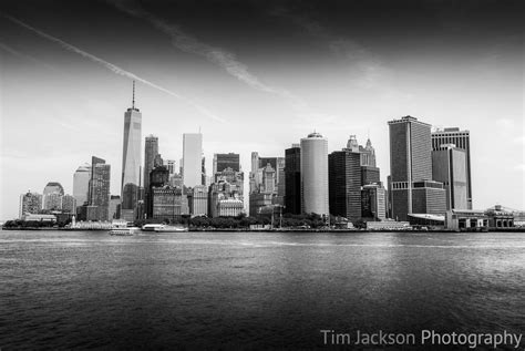 Manhattan Skyline Black And White Tim Jackson