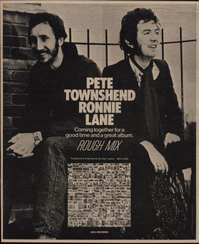 Pete Townshend Ronnie Lane Rough Mix Album Release Vintage