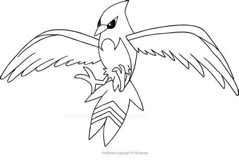 Coloriage de Fletchinder des Pokemon