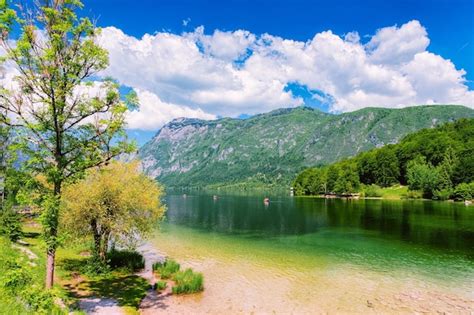Premium Photo Scenery On Bohinj Lake Slovenia Nature In Slovenija