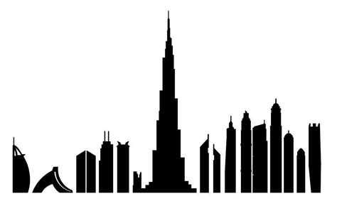 Dubai Skyline Svg Dubai Skyline Svg Clipart Dubai Svg Clip Etsy Canada