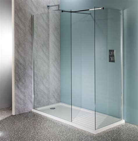 Mm Walk In Shower Enclosure Wet Room Easyclean Mm Glass Tall Screen Panel EBay