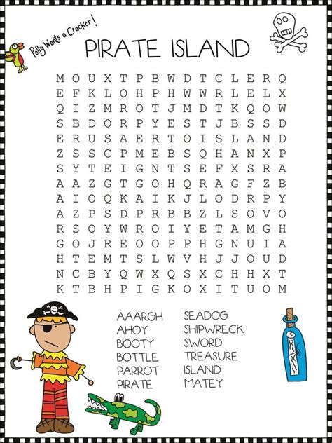 Pirate Word Search For Kids K5 Worksheets Pirate Words