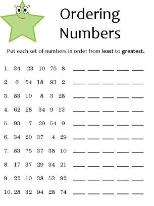 To apply your diligent side, we provide you with free ks2 worksheets. Ordering Numbers Worksheet. Give a like! | Free Printable ...