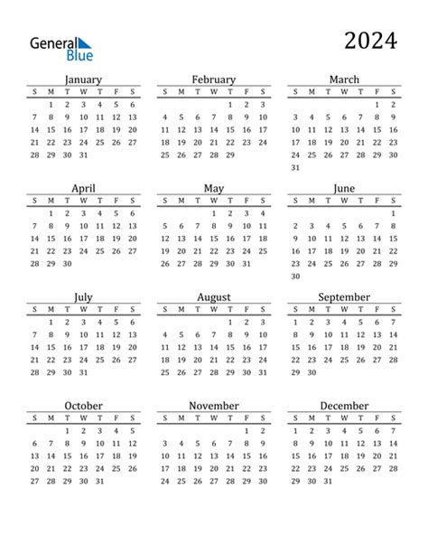 2024 Printable Calendar One Page Printable Calendar 2023