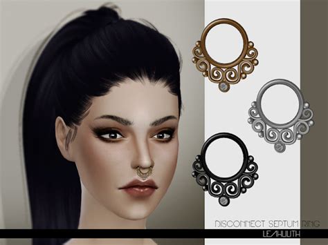 Sims 4 Ccs The Best Septum Ring By Leah Lillith