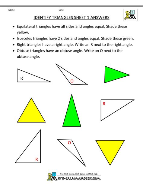 Missing angles in triangles worksheet o perez answer key