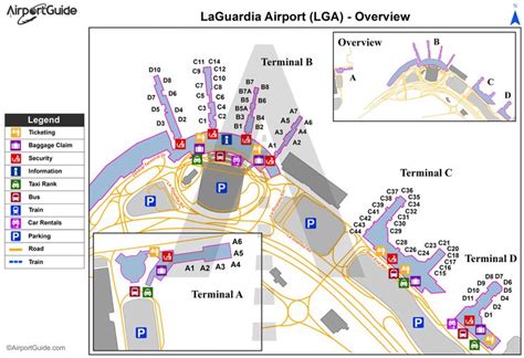 New York Laguardia Lga Airport Terminal Maps Airport Map