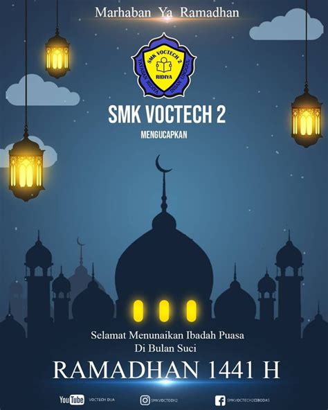 Easily merge your photo with your favorite twibbon in one click and be ready to spread it to the world. Marhaban Ya Ramadhan 1441 H