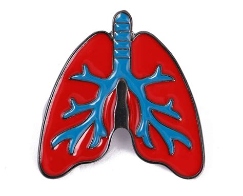 Lungs And Bronchi Enamel Pin 26x25mm