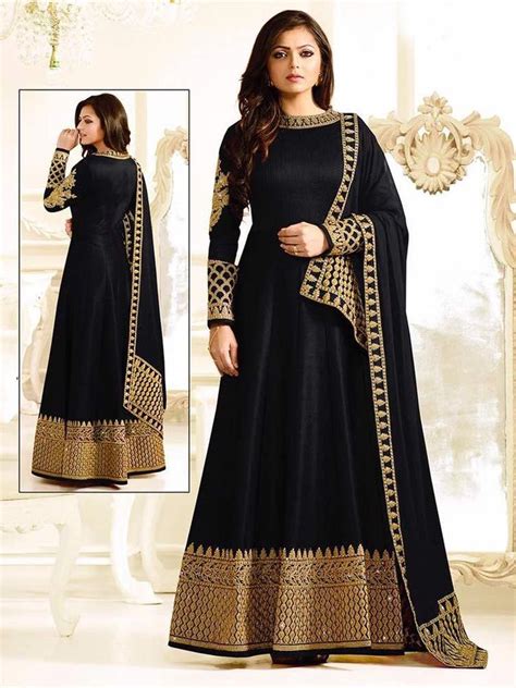 Pakistani And Indian Party Wear Black Dress Indian Gowns Dresses