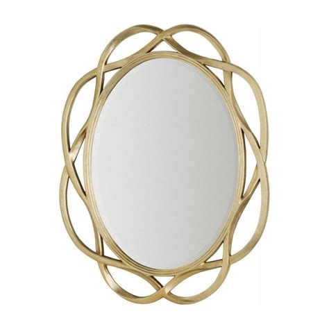 Buy Large Gold Oval Wall Mirror With Twist Frame From Fusion Living
