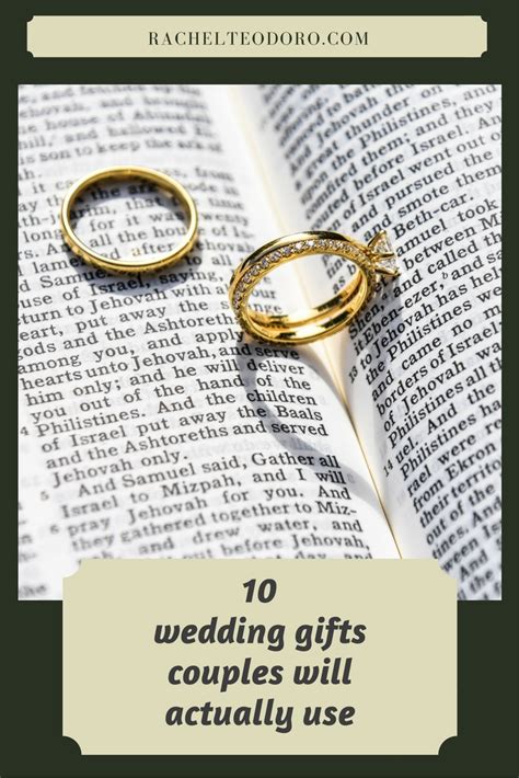 From handmade diy gifts to personalized gifts for your wedding party, here is a quick look at some of our favorite options for perfect wedding gift ideas. 10 Wedding Gifts Couples Really Use - Rachel Teodoro
