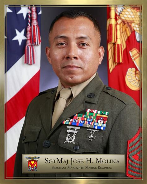 Sergeant Major Jose H Molina 3rd Marine Division Leaders