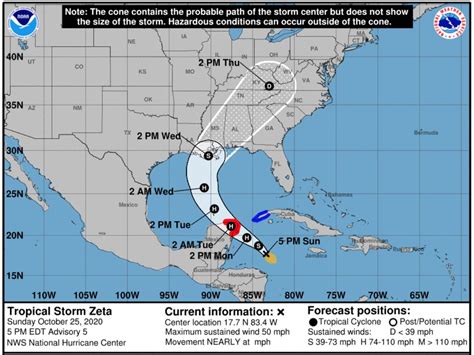 Gulf Coast Braces As Tropical Storm Zeta Poised To Become A Hurricane