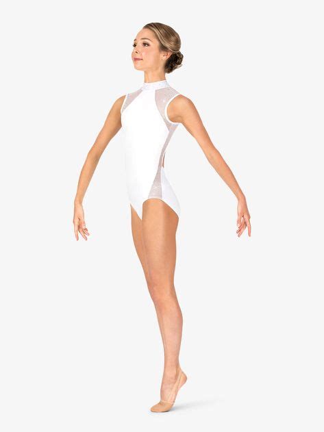 Womens Performance Twinkle Mesh Insert Tank Leotard Leotards Body Wrappers One Piece