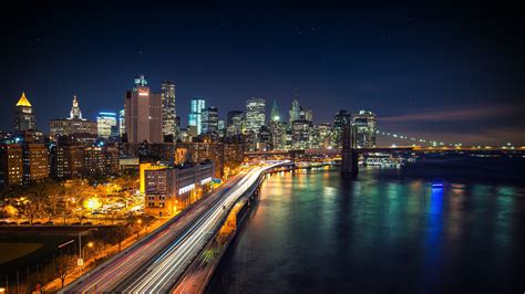 Anthony cannataro, and they took the oath of office as associate judges of the court of appeals. cityscape, New York City, Long Exposure, USA, Brooklyn Bridge, West Side Highway, Night, Lights ...