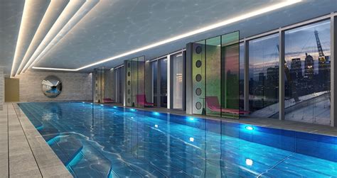 Structure Free Sky Pool Bridges Residential Complex In London