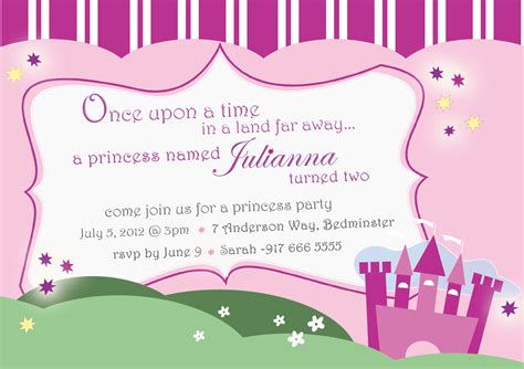 9 Best Images Of Princess Birthday Invitation Templates Printable Free