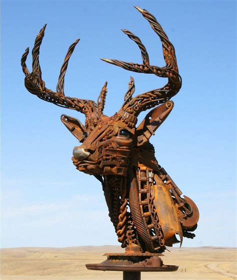 Scrap Metal Sculptures Made Of Old Farm Equipment By John