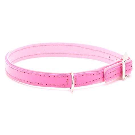 Cute Pink Dog Collar With Baby Pink Lining For Girl Dogs
