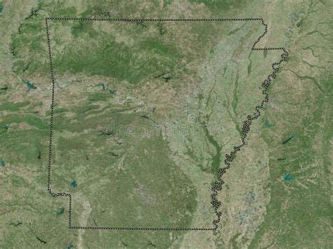 Arkansas United States Of America High Res Satellite No Legen Stock