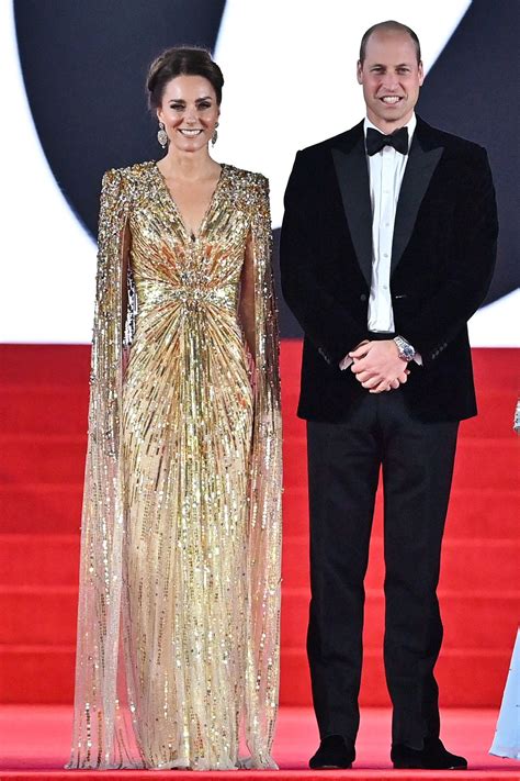 Kate Middleton Sparkles In Stunning Gold Gown For ‘no Time To Die Premiere Access