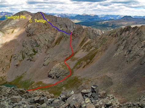 Twilight Peak 13162 › Twilight Peak North Ridge Route Map And Photos