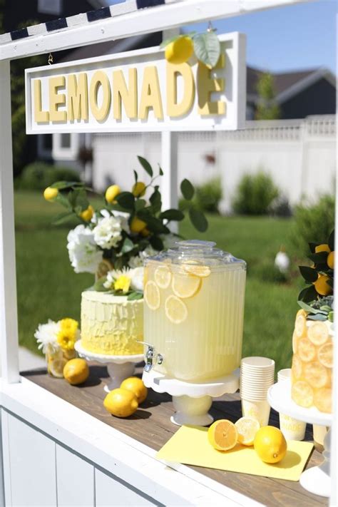 lemonade stand party lemonade party theme lemonade bar sommer pool party lemon themed party