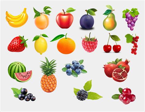 Игровой материал для детей Овощи фрукты и ягоды Фрукты Для детей