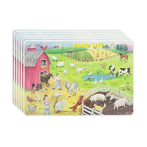 M Ruskin Company Farm Life Placemat Set Of 6