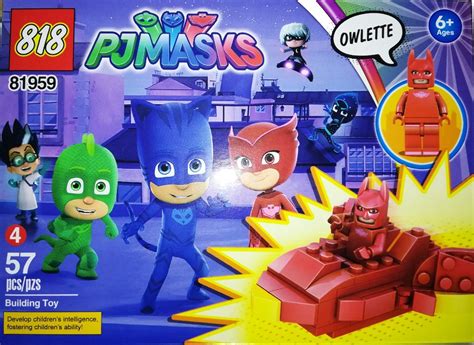 Pj Masks Héroes En Pijamas Comp Lego Bloques 6 Modelos 25000 En