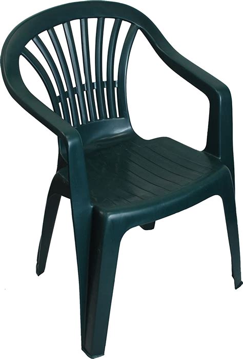 Crazygadget Plastic Garden Low Back Chair Stackable Patio Outdoor