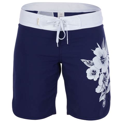 Womens Navy Long Board Shorts Widemouth Free Delivery Over £20 Urban