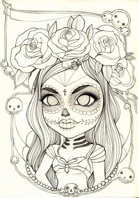 Top 25 free printable cupcake coloring pages online. Sugar skull … | Skull coloring pages, Coloring pages ...