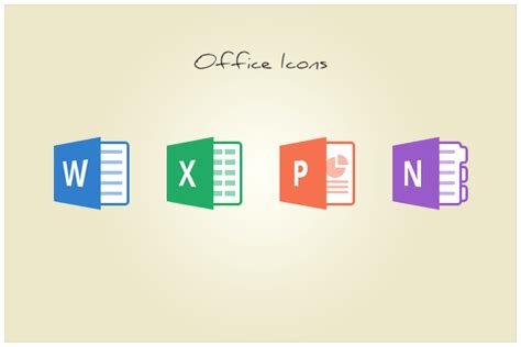 Free Flat Microsoft Office Icons Psd Titanui