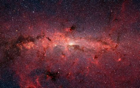 Red Galaxy Sky Starry Night Space Stars Hd Wallpaper