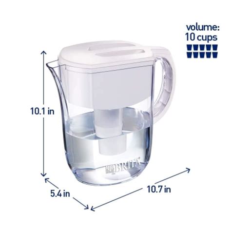 Brita 10060258362050 Large 10 Cup Everyday Water Pitcher With Filter