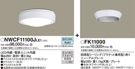 100本物保証 パナソニック FK11000 リニューアルプレート LED防雨型シーリング非常灯用 kids nurie com