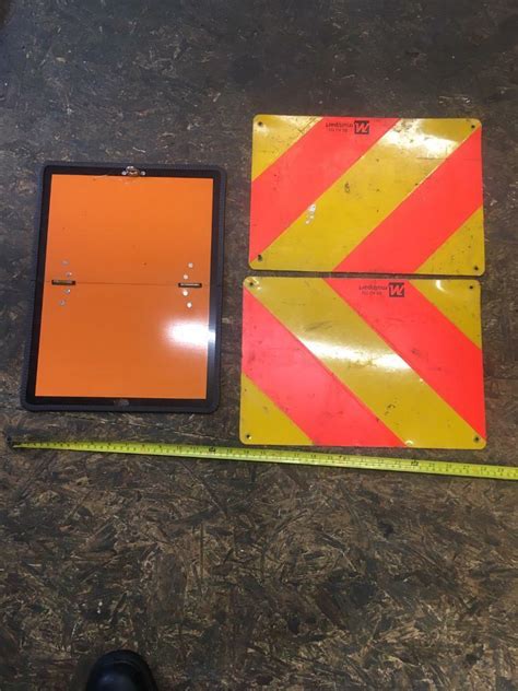Hazchem Adr Folding Hazard Plate And 2 Lorry Rear Markers Signs In