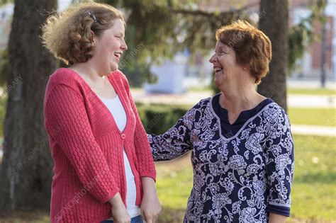 Mother And Autistic Daughter Stock Image F012 4682 Science Photo Library