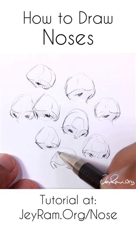 How the nose casts it's shadows. How to Draw a Nose Tutorial at an Angle: Step by Step for ...