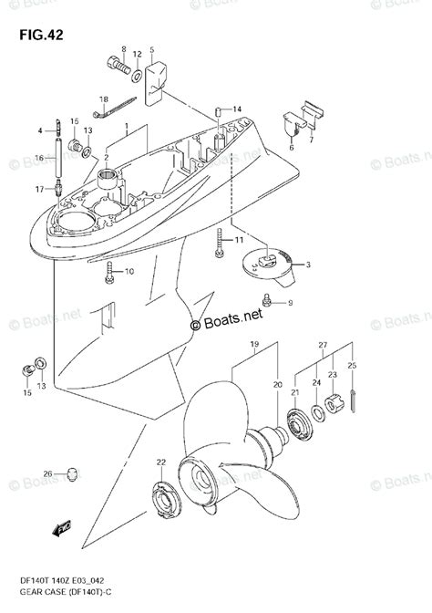 Suzuki Outboard 140hp Oem Parts Diagram For Gear Case Df140t