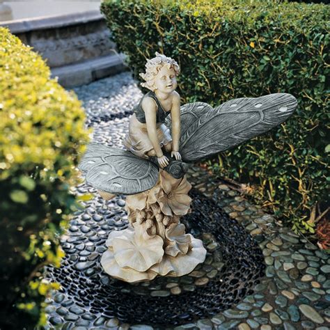 Design Toscano A Fairys Wondrous Butterfly Ride Statue Garden Statues
