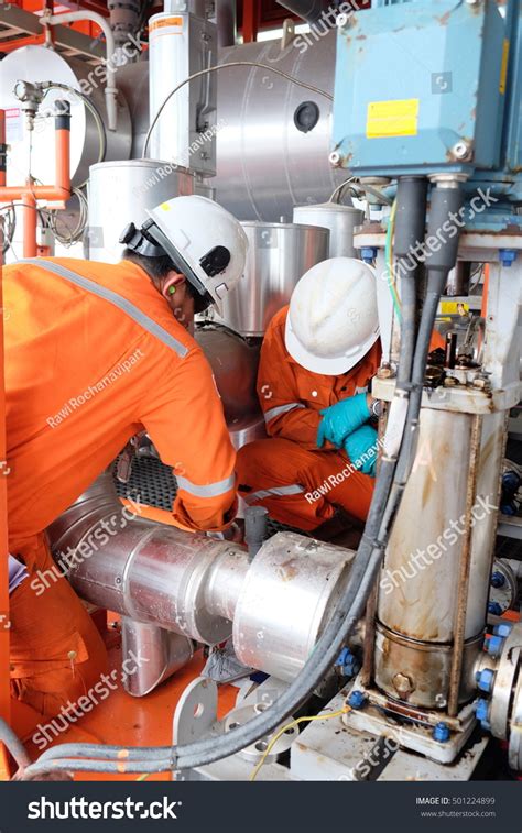 Mechanical Inspector Inspection Oil Pump Centrifugal Stock Photo Edit
