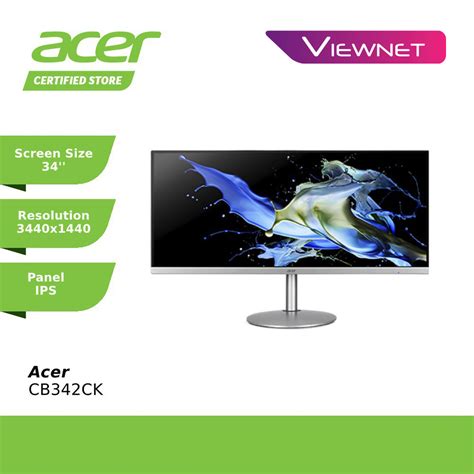 Acer Cb342ck Led Monitor 34ipsamd Freesync75hzhdmidisplay Port