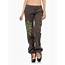 Lucy  Womens Hipster Cargo Multi Pocket Combat Trousers Leisure Army