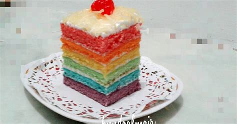 Resep Rainbow Cake Panggang Nyliem
