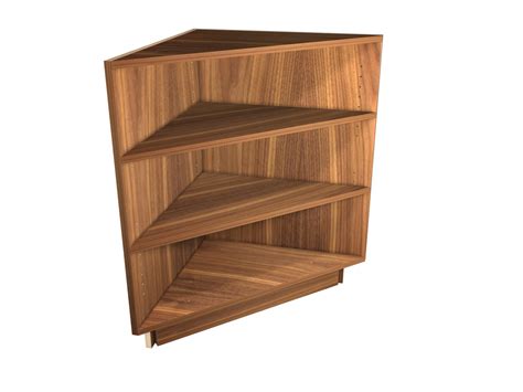 Choose how many according to your storage needs and align with the other shelves. exposed interior corner shelf base cabinet