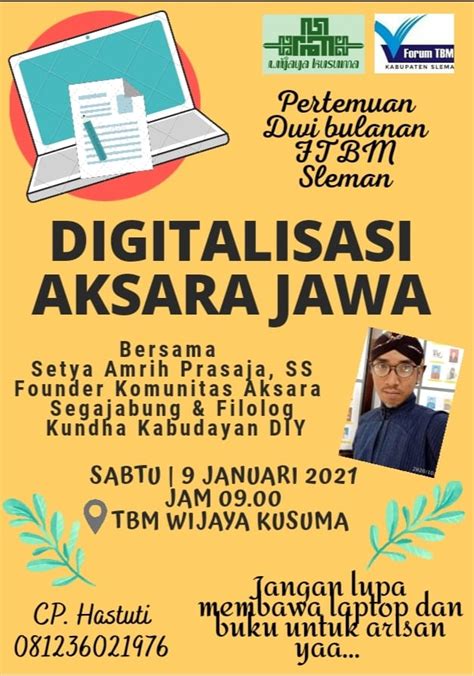 Digitalisasi Aksara Jawa Forum Tbm
